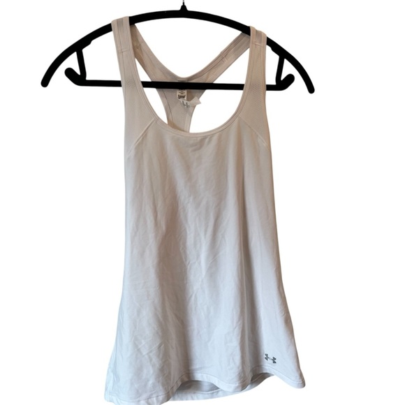 Under Armour White Tank Top with Racerback Design - Picture 1 of 6